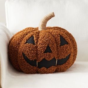 Pottery Barn Jack-o’-Lantern Shaped Pillow - NWT